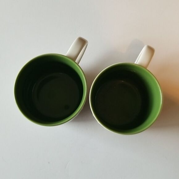 2009 Starbucks New Bone China Collectable Ceramic Coffee Bean Mug Set of 2 - Picture 5 of 5